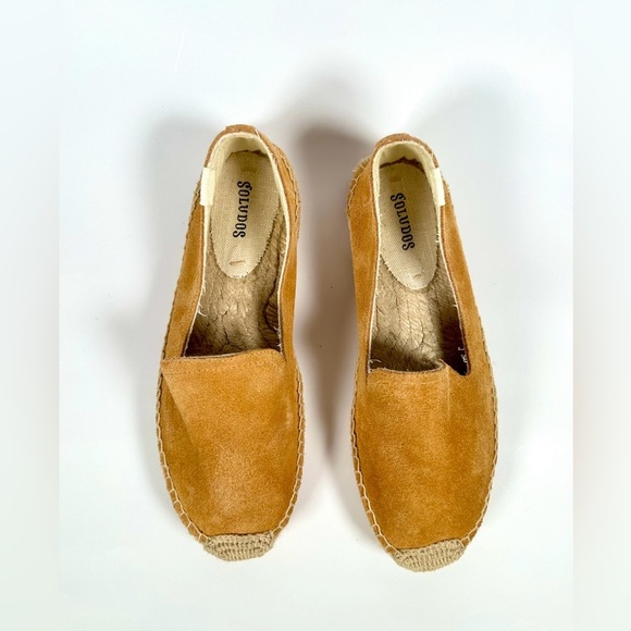 Anthropologie Soludos Platform Suede Espadrilles in Mustard Yellow New - Picture 5 of 13